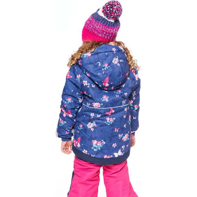 Two Piece Snowsuit, Butterflies Print - Snowsuits - 3