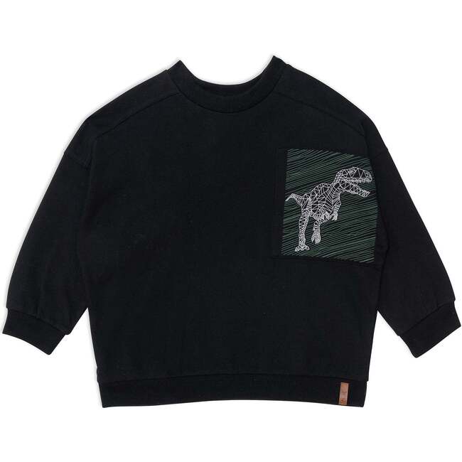 Fleece Top, Printed Dinosaurs - Sweatshirts - 1