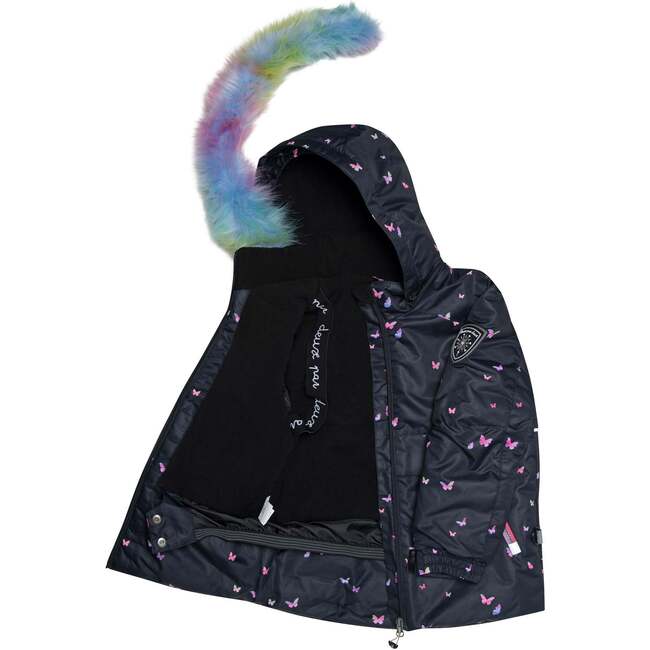 Two Piece Snowsuit, Butterflies And Iridescent Rainbow Print - Snowsuits - 6
