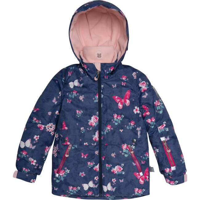 Two Piece Snowsuit, Butterflies Print - Snowsuits - 4
