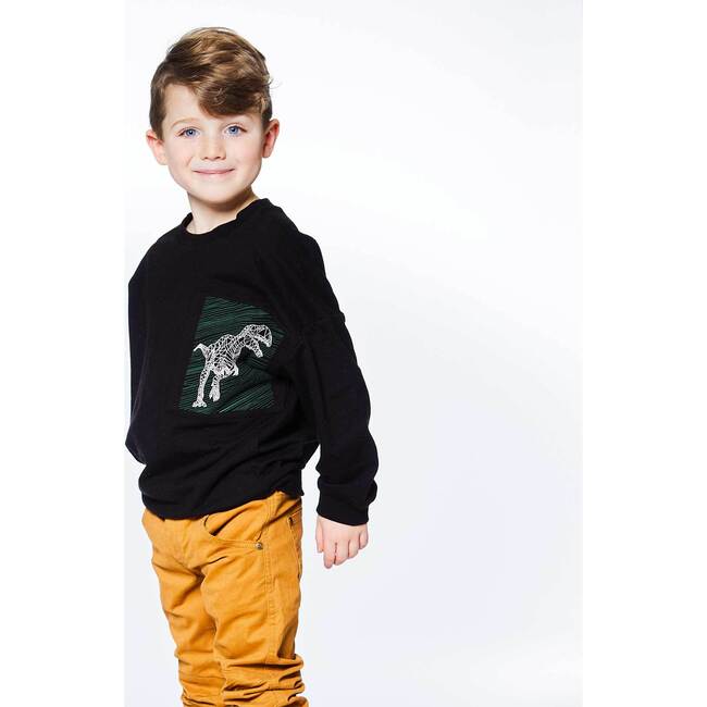 Fleece Top, Printed Dinosaurs - Sweatshirts - 4