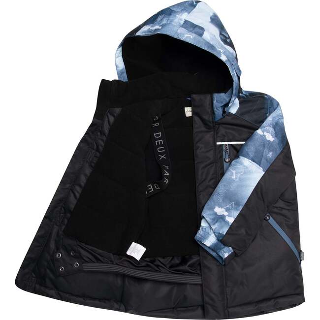 Two Piece Snowsuit With Polar Bear Print, Blue Black Camo - Snowsuits - 6