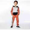 Fleece Sweatpants With Quilting, Brown Grey And Black - Sweatpants - 2