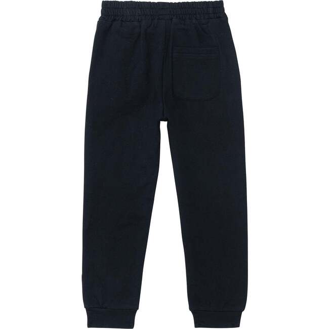 Fleece Sweatpants, Solid Black - Sweatpants - 3