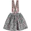Corduroy Skirt, Printed Flowers - Skirts - 1 - thumbnail