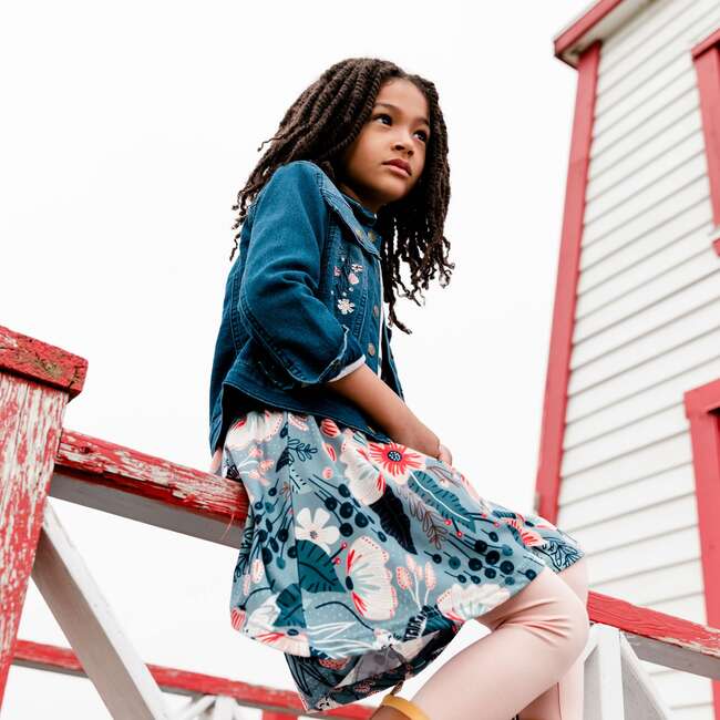 Flared Skirt, Printed Weasels