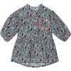 Baby Corduroy Long Sleeve Tunic, Printed Flowers - Shirts - 1 - thumbnail