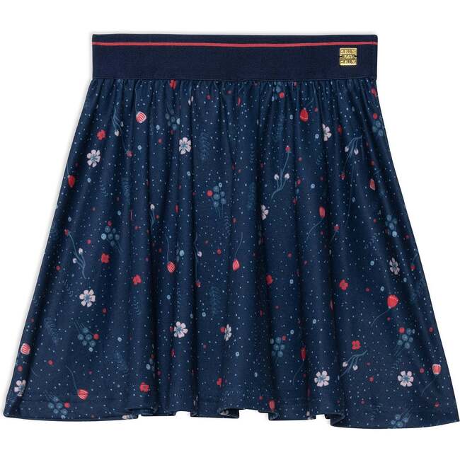 Flared Skirt, Printed Flowers
