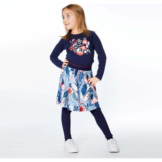 Flared Skirt, Printed Weasels - Skirts - 4