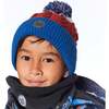 Colorblock Knit Hat, Grey Red And Blue - Hats - 2 - thumbnail