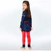 Cut And Sew Cotton Legging, Red And Navy - Leggings - 2 - thumbnail