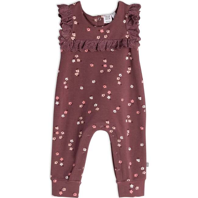 Bodysuit And Printed Overall Set, Little Flowers Print - Mixed Apparel Set - 3