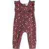 Bodysuit And Printed Overall Set, Little Flowers Print - Mixed Apparel Set - 3 - thumbnail