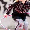 Athletic Legging With Printed Flowers, Light Heather Grey - Leggings - 2 - thumbnail