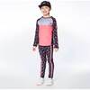 Athletic Legging Light Pink, Printed Flowers - Leggings - 3