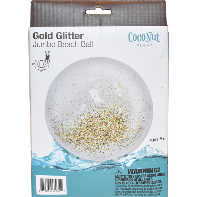 27" Glitter Beach Jumbo Ball, Clear - Pool Toys - 5