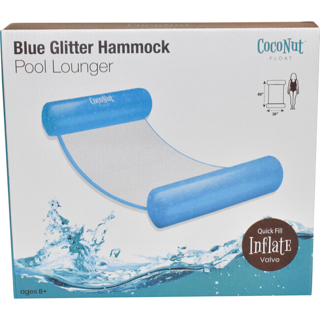 Glitter Hammock Pool Lounger, Blue - Pool Floats - 4