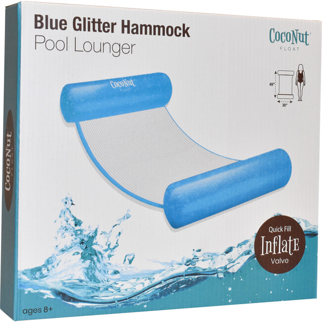 Glitter Hammock Pool Lounger, Blue - Pool Floats - 5