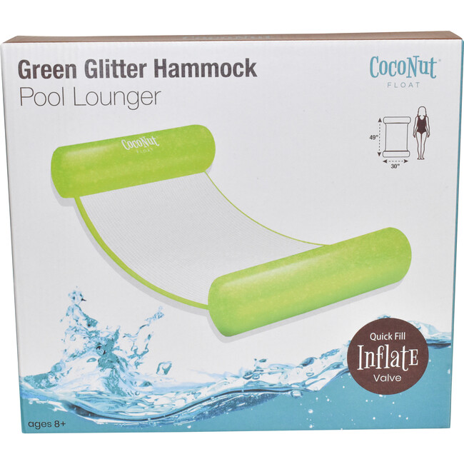 Glitter Hammock Pool Lounger, Green - Pool Floats - 4