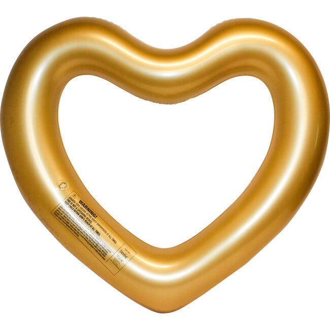 Glitter Heart Pool Float, Gold - Pool Floats - 4