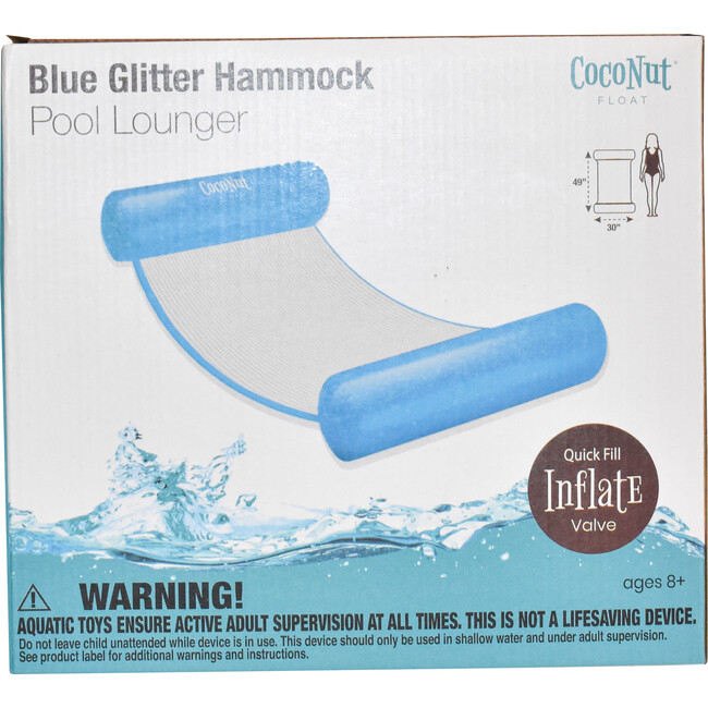 Glitter Hammock Pool Lounger, Blue - Pool Floats - 7