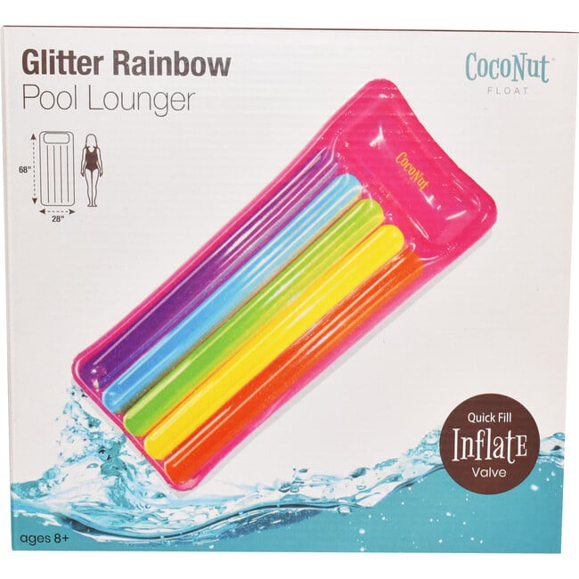 Glitter Rainbow Lounger, Multicolors - Pool Floats - 3