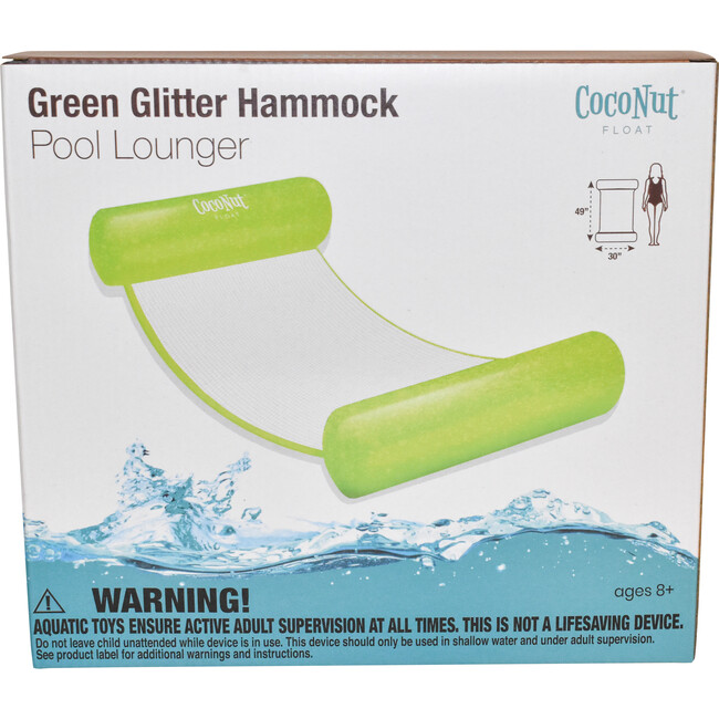 Glitter Hammock Pool Lounger, Green - Pool Floats - 7