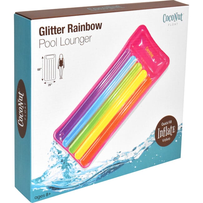 Glitter Rainbow Lounger, Multicolors - Pool Floats - 4