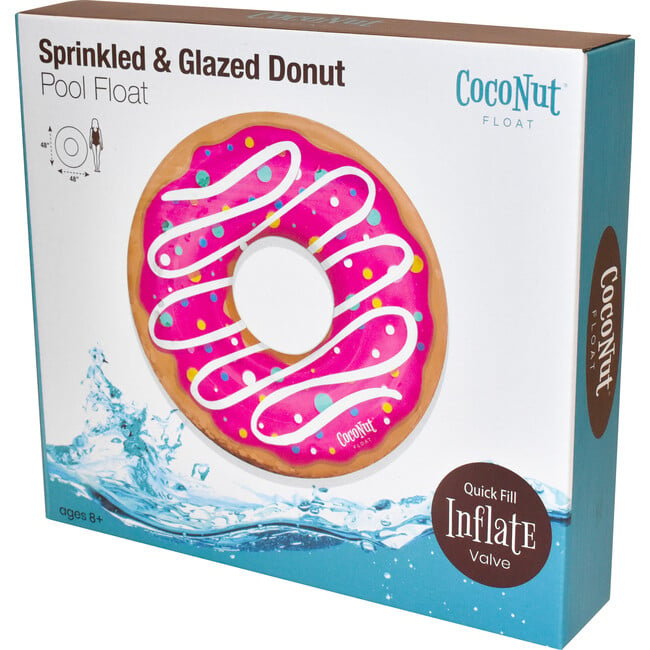 Sprinkled & Glazed Donut Pool Float, Multicolors - Pool Floats - 6