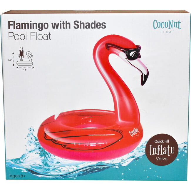 Flamingo with Shades Pool Float, Pink - Pool Floats - 5