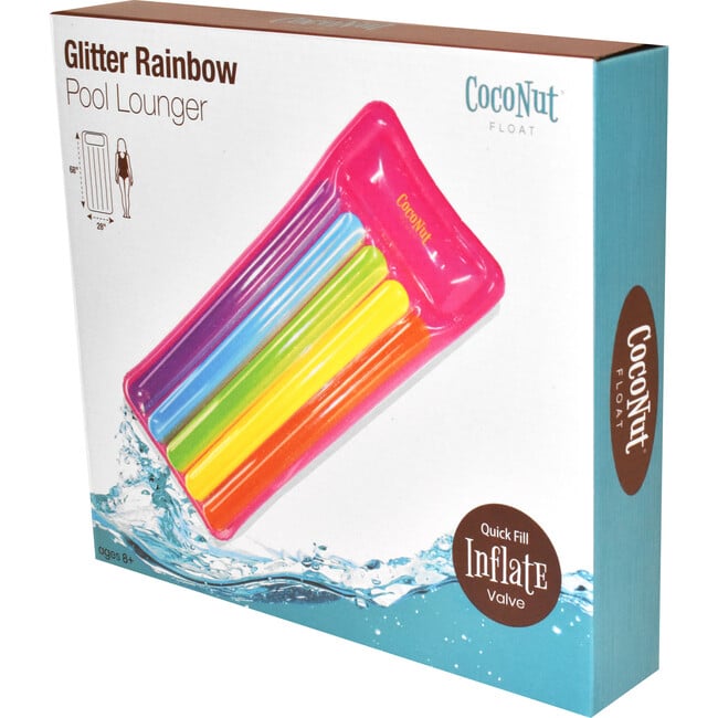 Glitter Rainbow Lounger, Multicolors - Pool Floats - 5