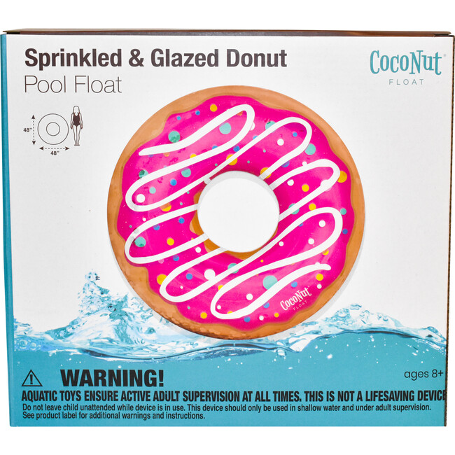 Sprinkled & Glazed Donut Pool Float, Multicolors - Pool Floats - 7