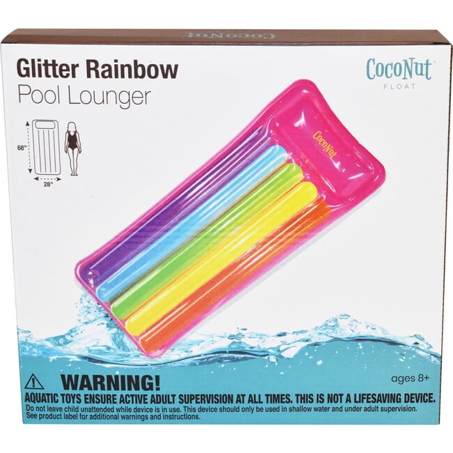 Glitter Rainbow Lounger, Multicolors - Pool Floats - 6