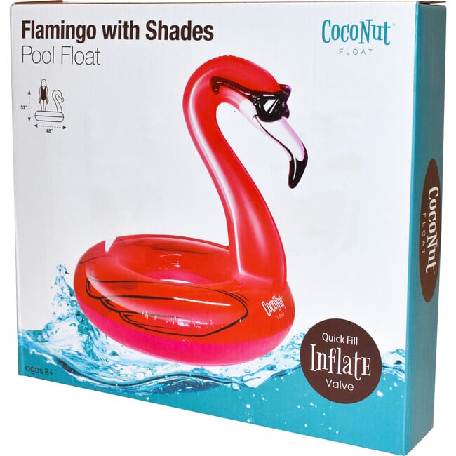 Flamingo with Shades Pool Float, Pink - Pool Floats - 8