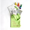 Non-Toxic Finger Crayons With Coloring Book, Stickers + Tote, Green - Coloring - 1 - thumbnail