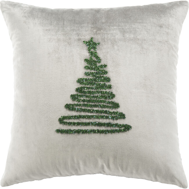 Enchanted Evergreen  Pillow, Grey - Pillows - 1