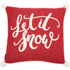Let It Snow Holiday  Pillow, Red - Pillows - 1 - thumbnail