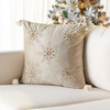 Simone Snowflake Pillow, Beige - Pillows - 2