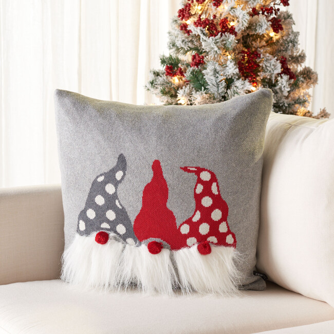 Trio Elves Pillow, Grey - Pillows - 2