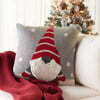 Peppermint Elves Pillow, Grey - Pillows - 2