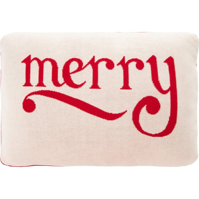 Be Merry Pillow, Red - Pillows - 3