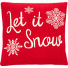 Snowfall Pillow, Red - Pillows - 1 - thumbnail