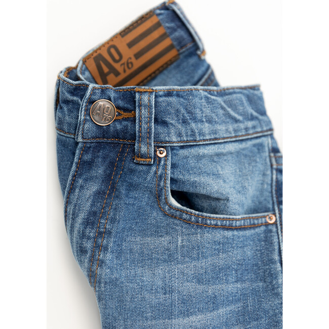 Simonne Jeans Pants, Washed Medium Blue