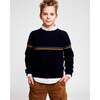 Simeon C-Neck Juan Tape, Navy - Sweaters - 2