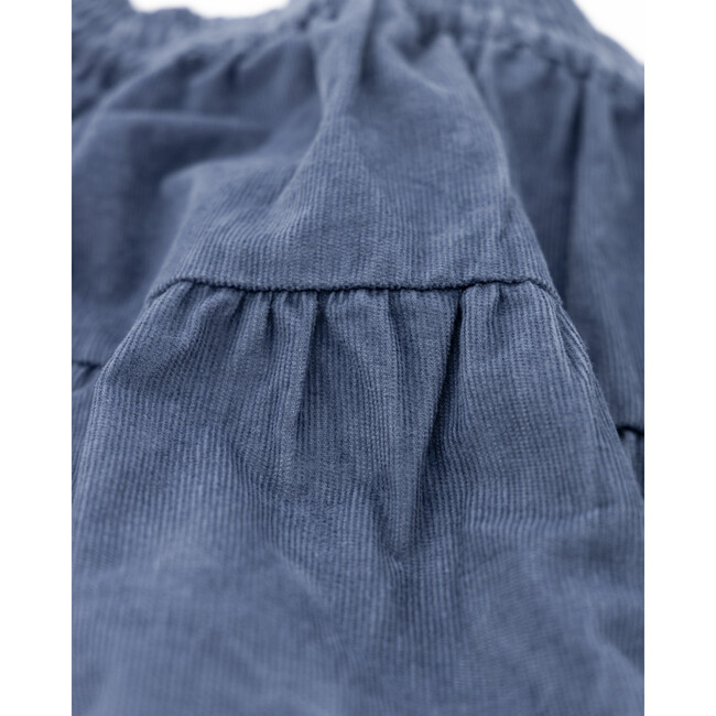 Nikki Velvet Skirt, Denim Blue - Skirts - 2