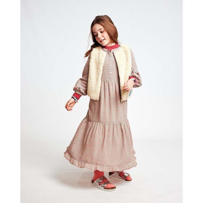 Mira Red Check Dress, Red - Dresses - 2