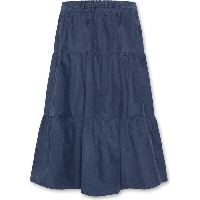 Nikki Velvet Skirt, Denim Blue - Skirts - 4