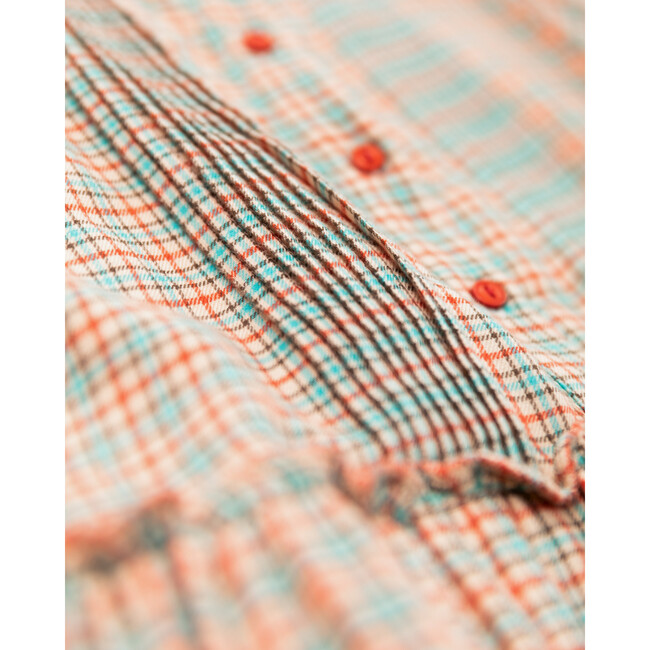 Mira Red Check Dress, Red - Dresses - 3