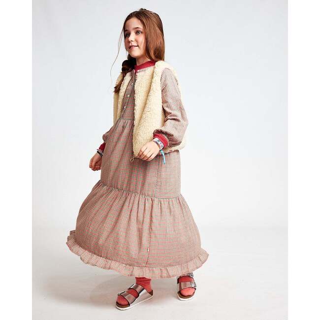 Mira Red Check Dress, Red - Dresses - 4