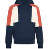 Diego Oversized Hoodie Patch, Navy - Sweatshirts - 1 - thumbnail
